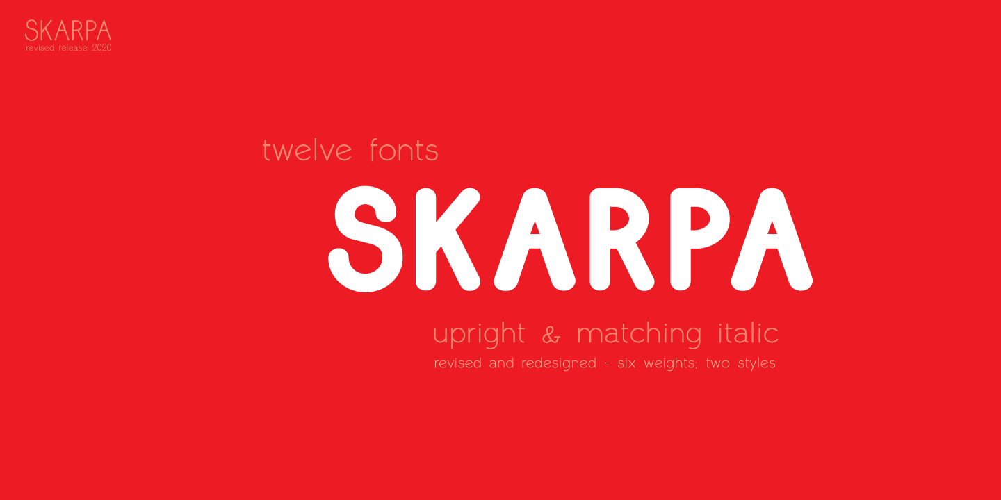 Beispiel einer Skarpa-Schriftart